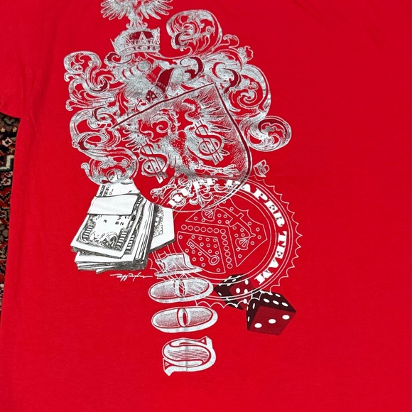 VINTAGE 2000 RUFF RIDERS PAPER TEAM T-SHIRT RAP RED  SIZE L - Picture 5 of 5